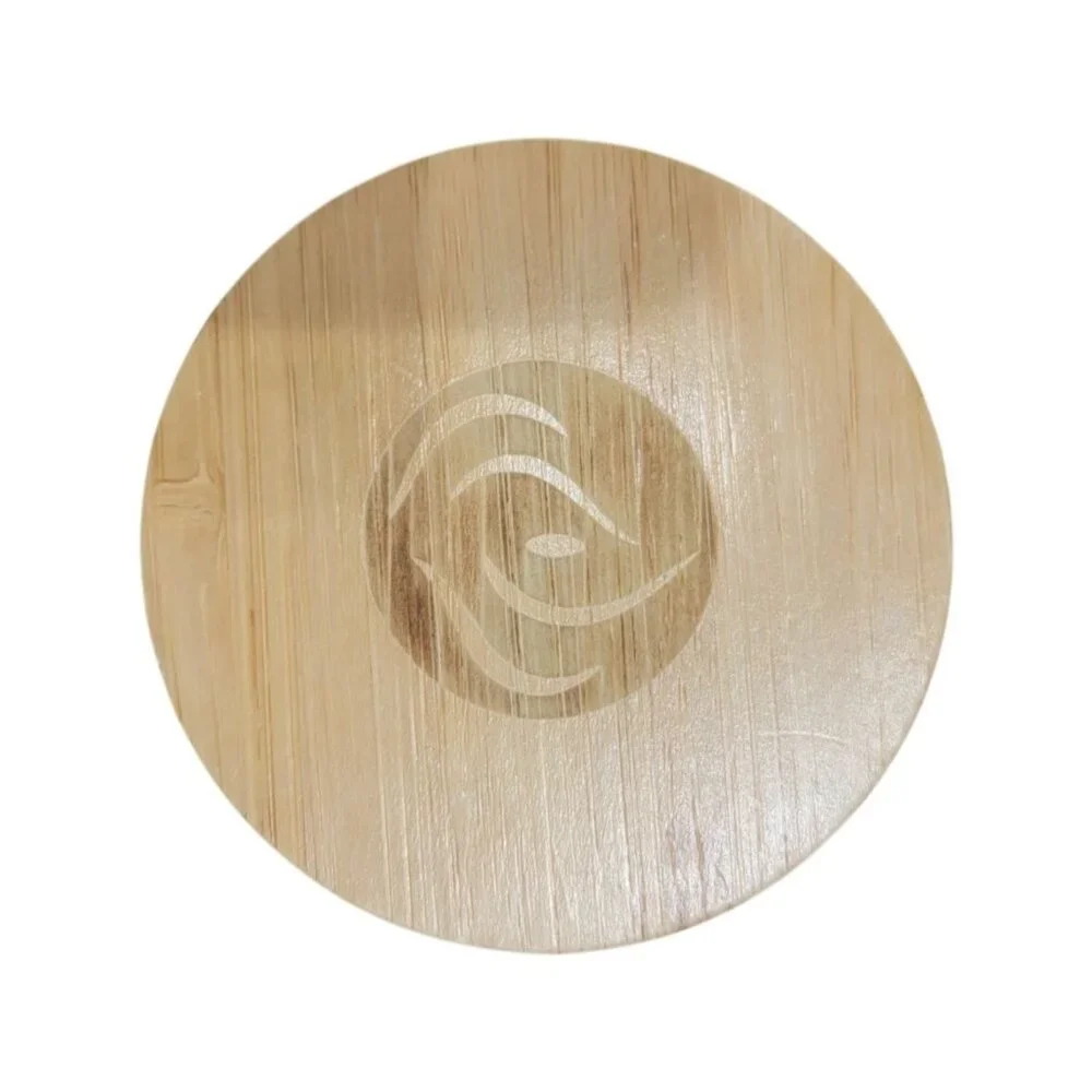 Glass Water Bottle With Bamboo Lid & Floral Design - Picture 6 of 7